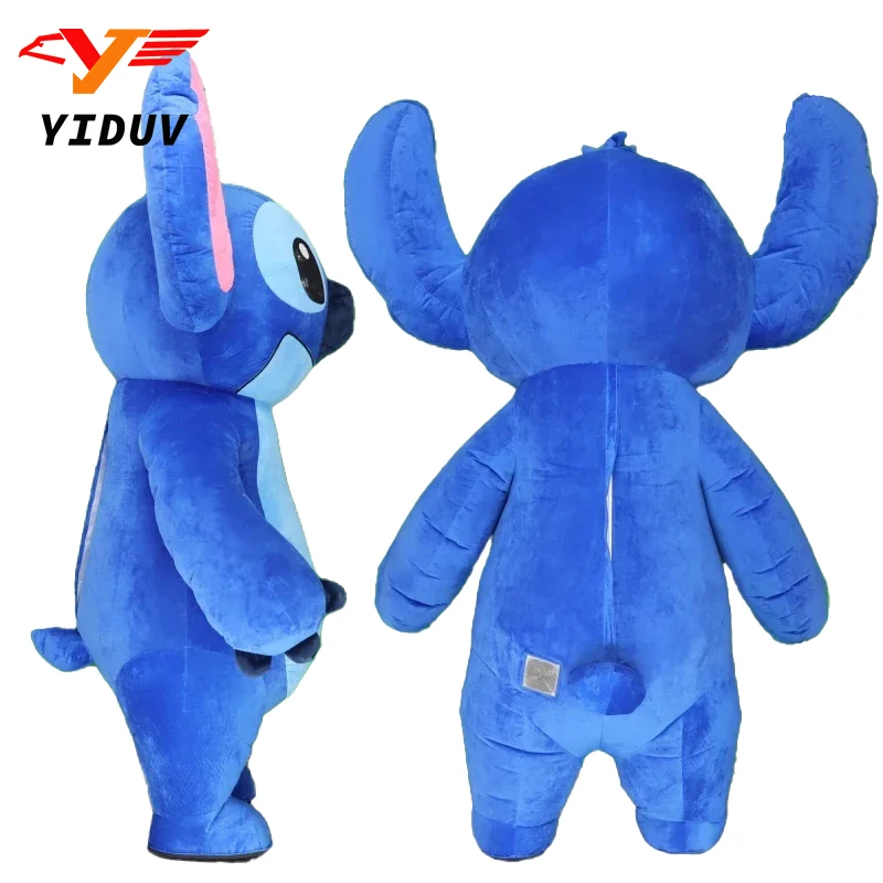 Riesiges blaues Stich-Maskottchen-Kostüm, aufblasbarer Engel-Charakteranzug, Party-Verkleidung, Tierkostüm für Erwachsene, Cosplay, Geburtstagsgeschenk