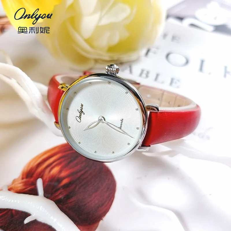 

ONLYOU Women's Crystal Phantom Dual-Hand Quartz Watch,featuring A Multi-faceted Cut Mineral Glass Dial,and Includes A Gift Box