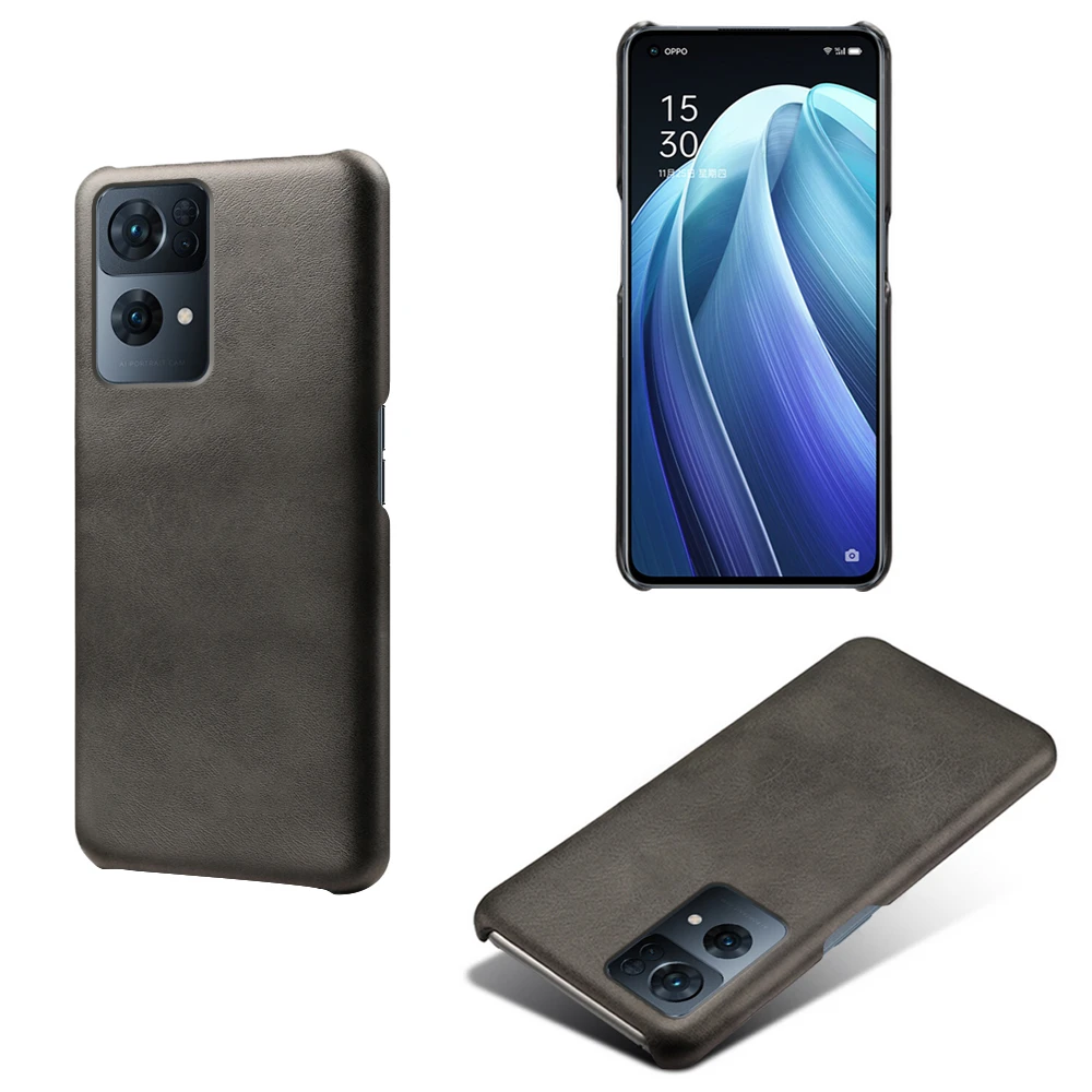 For OPPO Reno 7 6 4 3 2 5 Pro Plus 5G Ace Funda Luxury Slim Vegan Leather Case For OPPO Reno4 Lite SE Reno2 F Reno5 Z K Cover