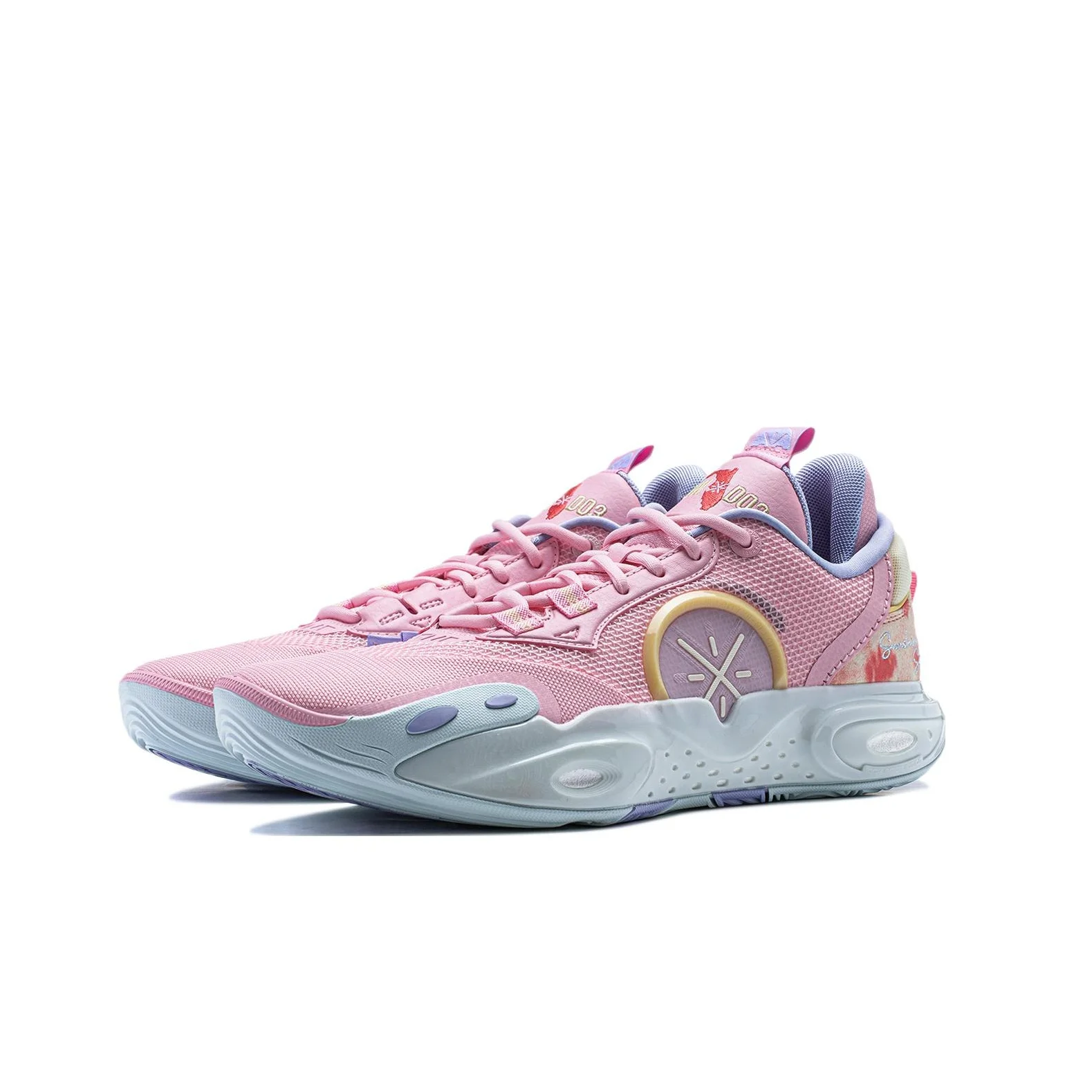 Li Ning Wade ALL City 12 Basketball Shoes Men's Pink ABAU015-3 view 4