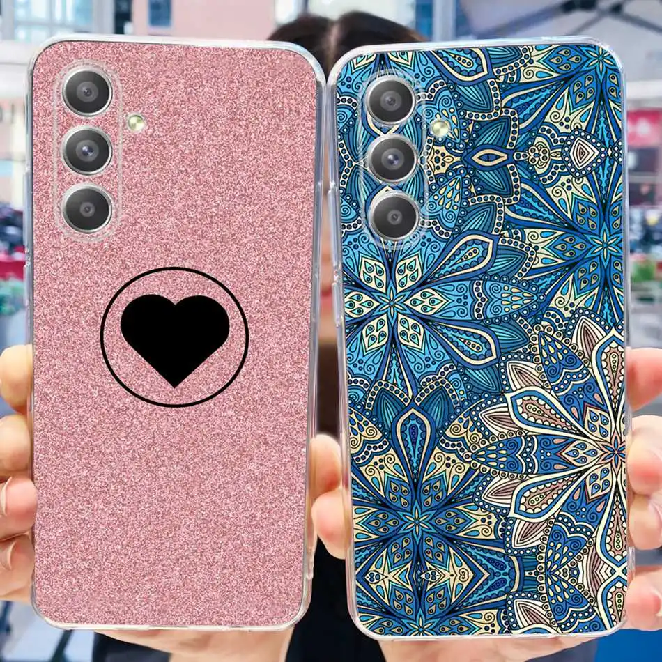 For Samsung Galaxy A55 Case Samsung A55 5G SM-A556B Elegant Printing Soft Silicone TPU Slim Phone Back Cover
