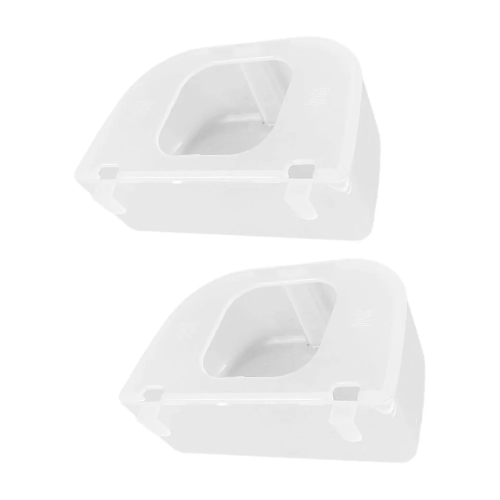 

2 Pcs Transparent Bird Feeder Cage Hanging Reusable Parrot Pigeon Food Bowl Quail Feeding Tool Plastic Birds Feeding