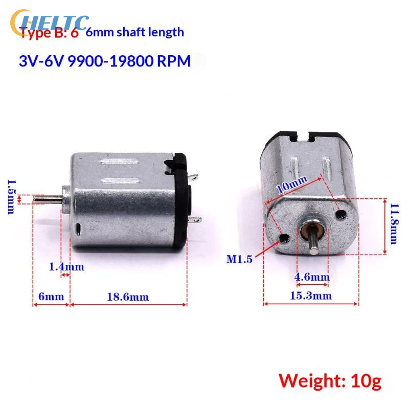 1/5Pcs DC 3V 3.7V 5V 6V 12V High Speed Micro Electric Motor FF-030 Mini Mute 030 Motor DIY Hobby Toy Lock Car AV Device
