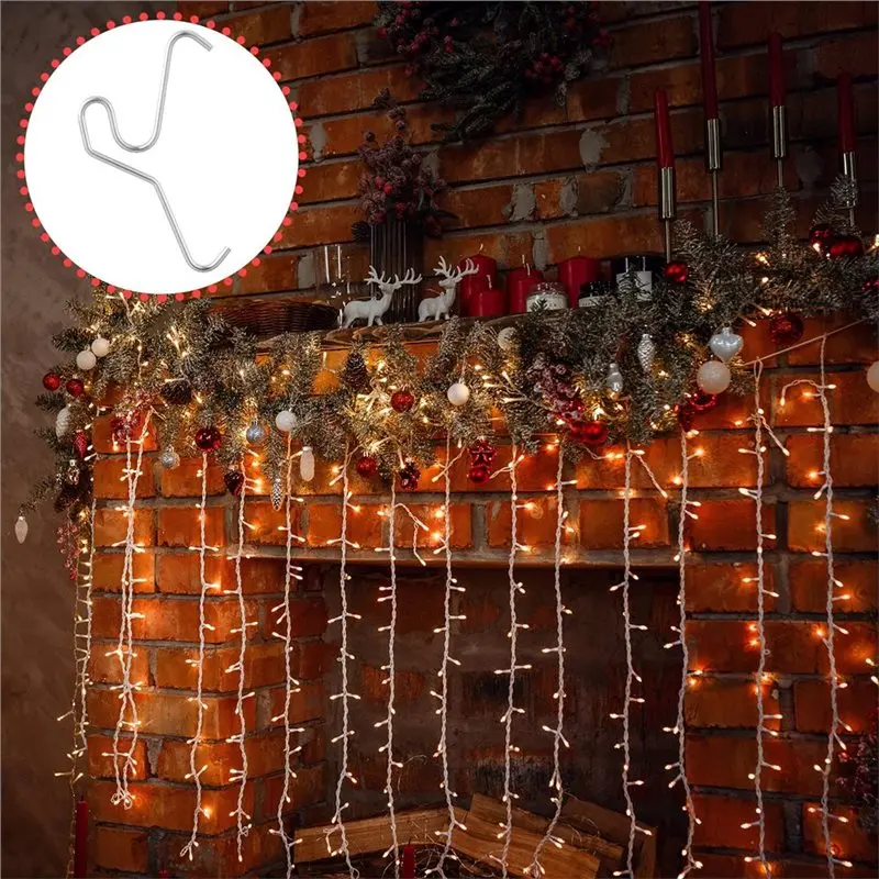 For Outdoor For Hanging Wire, Brick Hook Wall Clips(24-Pack), Fits 2-1/4 To 2-2/5-Inch High Bricks, Mounting For Hanging Wreath