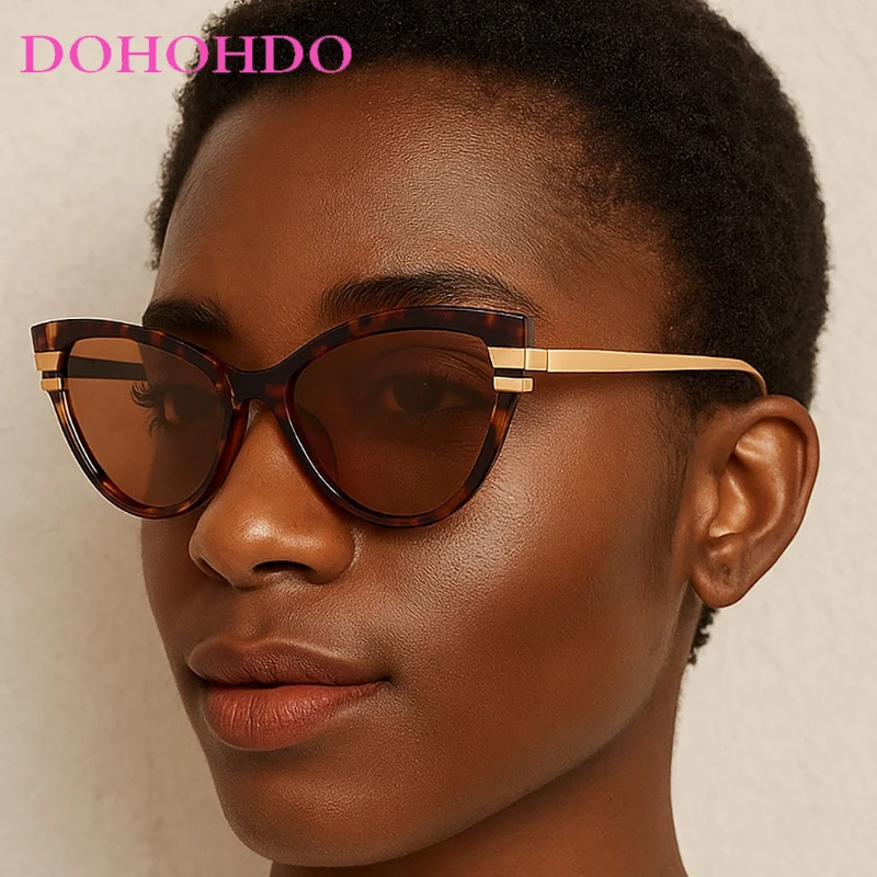 

Trendy Luxury Designer Metal Cat Eye Women Sunglass Vintage Popular Men Sun Glasses Driving Summer Traveling Shades Female UV400