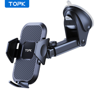 TOPK Car Phone Holder Sucker for Dashboard Windshield Mobile Car Holder Clamp For iPhone Pro Max X Xiaomi Huawei Samsung