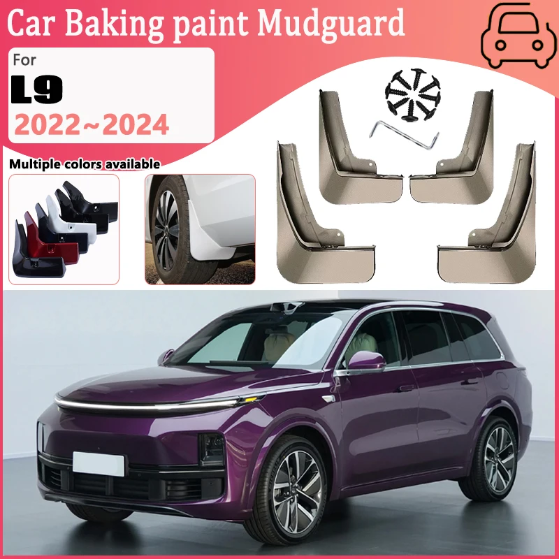 

Car Wheel Fender for Lixiang Li L9 2022 2023 2024 Front Rear Mudflaps Baking Paint Mud Flap Guards Protect Mudguards Accessories