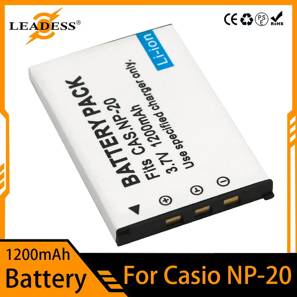 2000mAh NP-20 NP20 Battery for Casio EX-Z7 Z8 Z11 Z60 Z65 Z70 Z75 Z77 M1 M2 M20 S1 S2 S3 S20 S100 S500 S600 S880 Camera Battery