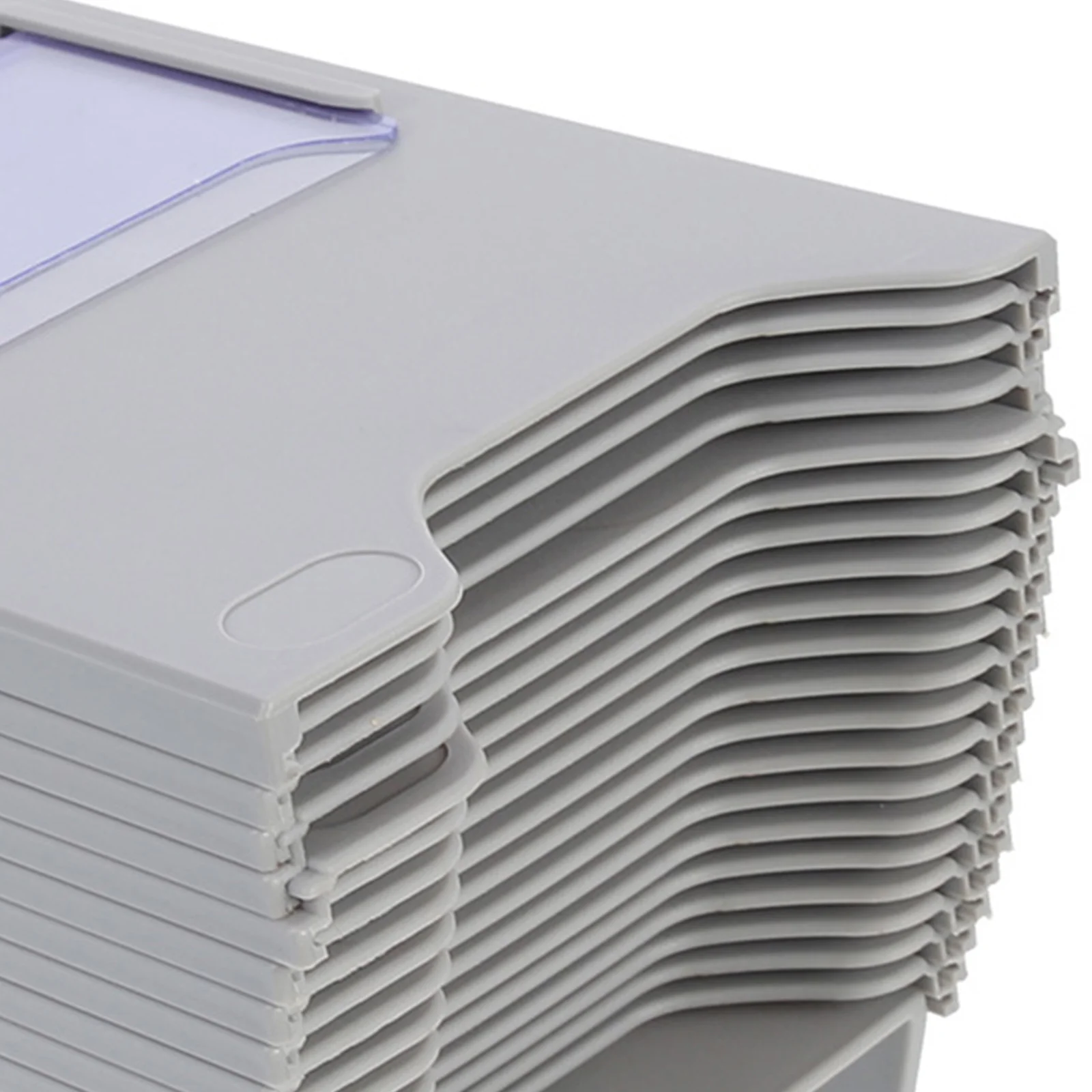 رف بطاقات من مادة المستودعات، حامل بلاستيكي متعدد الجيب، رف تخزين منظم بطاقات الوقت لشارات الحضور #6