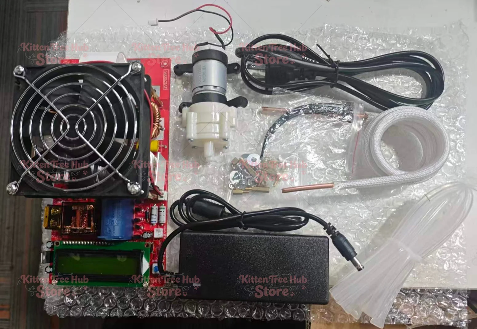 Good Heat Dissipation + Coil +pump +Power Adapter 2000W 55A ZVS High Frequency Induction Heater Module Flyback Driver Heater