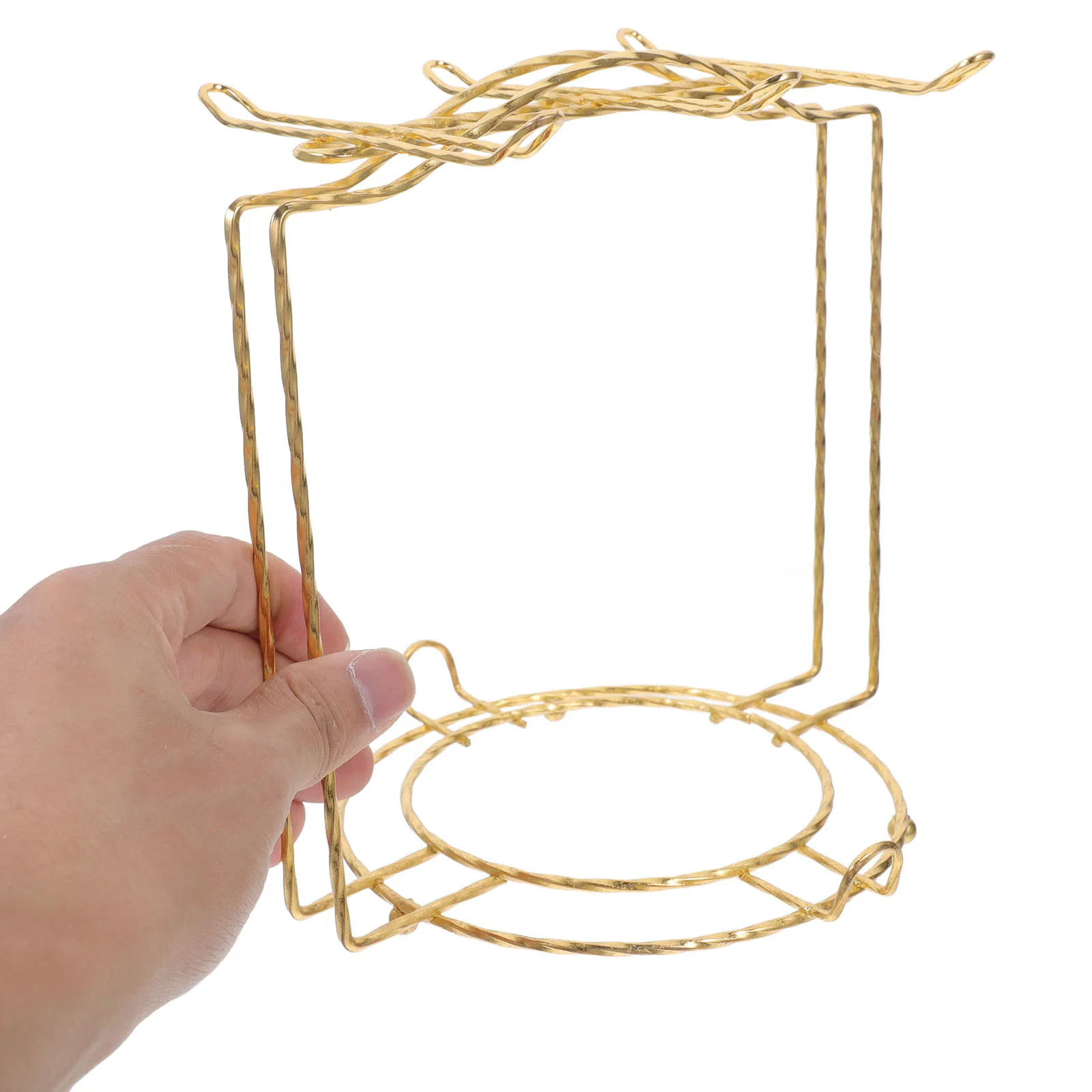 حامل أكواب القهوة الحديدي رف فنجان الشاي قابل للفصل 6 كوب عرض موقف أطباق الصحن المنظم طاولة المطبخ بار الذهب