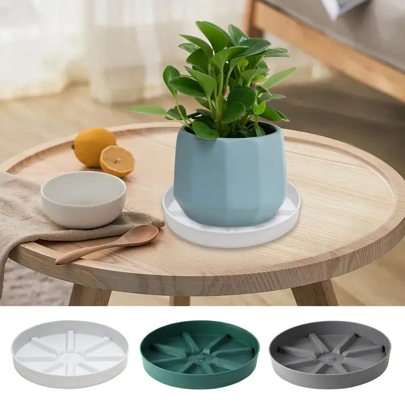 Flower Pot Saucers Sturdy PP Plant Drip Trays Draining Design Stable Plant Container Accessories Saucers For Garden Home Planter