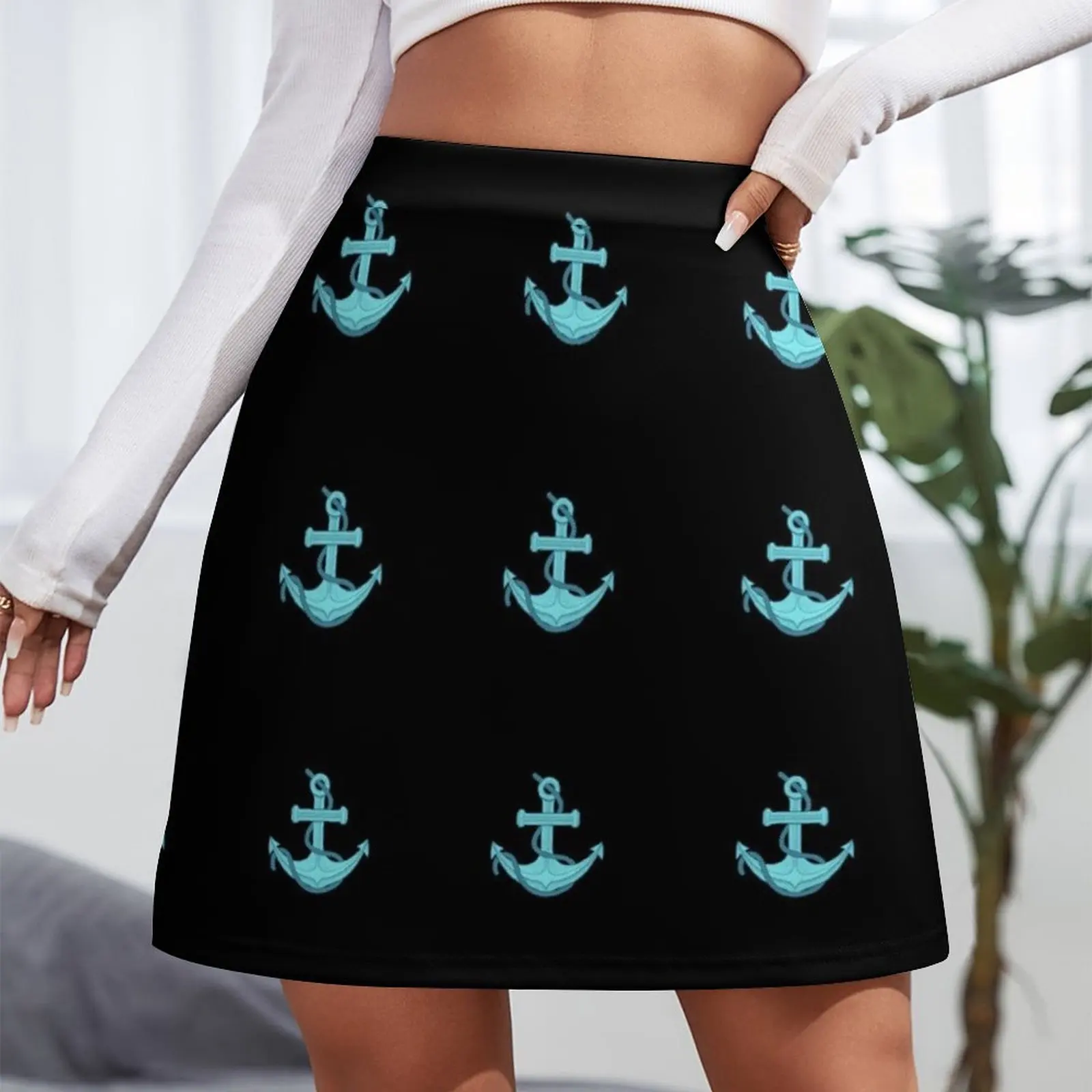 Anchor pattern Mini Skirt clothes korean style clothing mini skirts dress