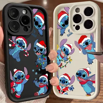 Wesołych Świąt Disney Lilo Stitch Etui na telefon do iPhone 16 Etui iPhone 15 14 13 12 Mini 11 Pro Max 16 Plus XS 15Pro Back Cover