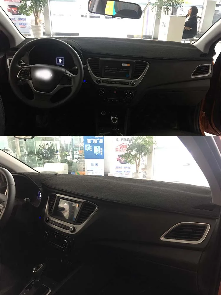 

For Hyundai Verna Dashmat Dashboard Cover Instrument Panel Insulation Sunscreen Protective Pad Ornaments