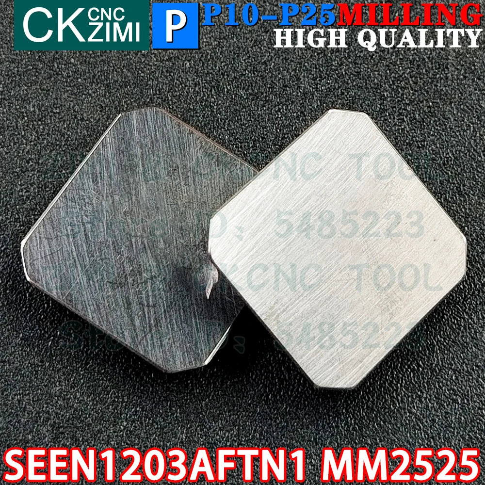 Imagem -05 - Seen 1203 Aftn1 Mm2525 Inserção de Cermet Ferramenta de Inserção de Fresagem Cnc Seen1203 Aftn1 Torno Metálico Ferramenta de Fresa Indexável Seen1203aftn1 Mm2525
