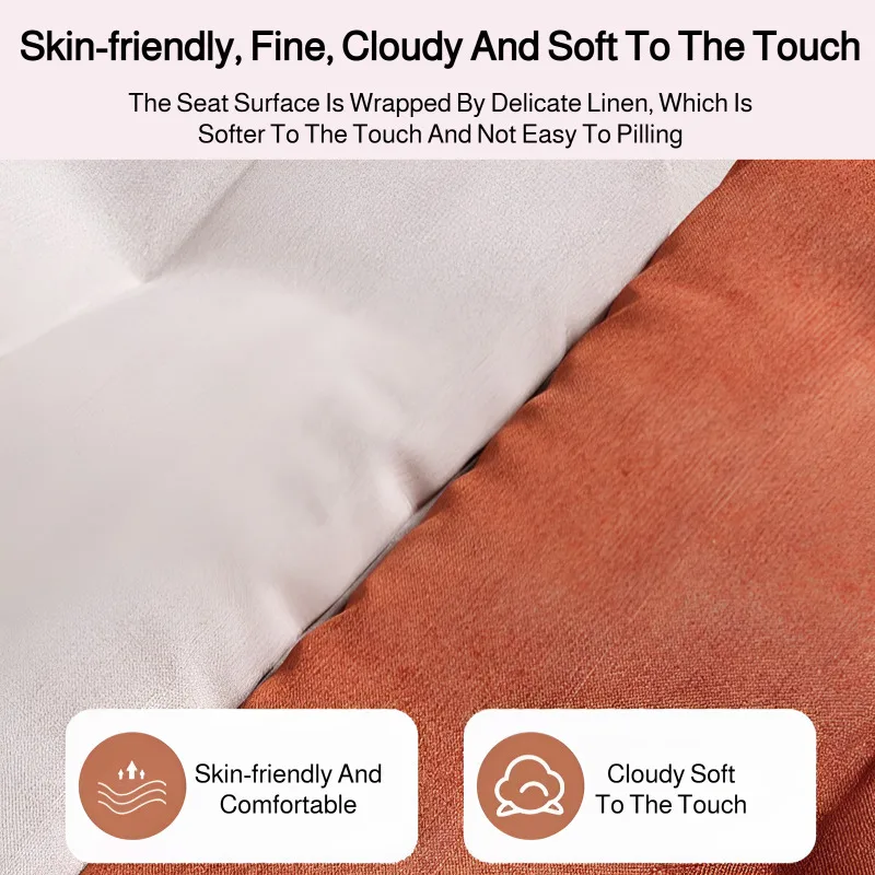 Solid Wood Shoe Changing Stool Footstool Sofa Rest Footstool, Folding Low Stool for The Entryway, Cotton-filled Cushion Stool