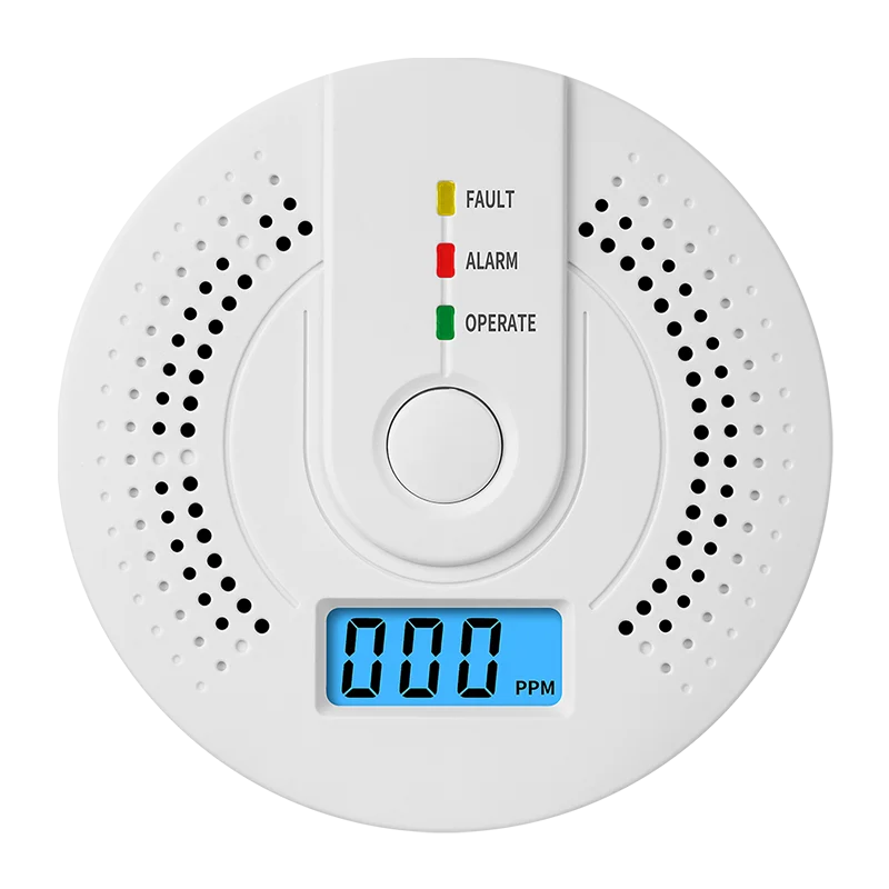 Sensor de alarma de CO independiente, Detector de alarma de monóxido de carbono, advertencia de alta sensibilidad, pantalla LCD, alarma de CO con