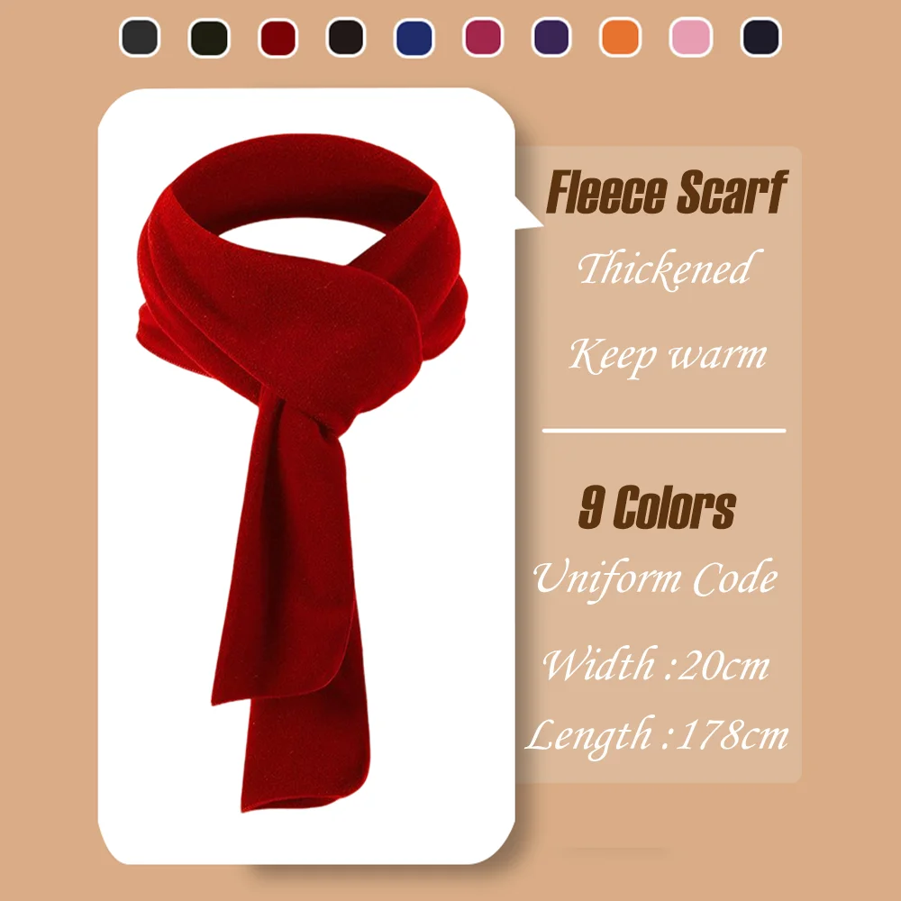 

New Unisex Solid Color Fleece Scarf Soft Comfortable Fashionable Warm Extended Scarfs Best Christmas Gift Apparel Accessories