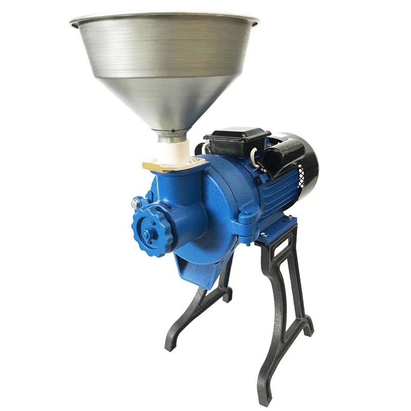 Electric Grain Mill Grinder Sesame Paste Grinding Machine Dry Wet Dual-purpose Mill Multi Functional Grain Corn Grinder