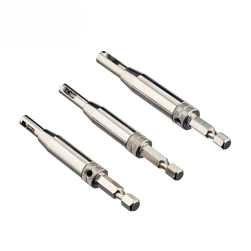3Pcs Self-Centering Hinge Drill Bit Set-High-Quality Steel for Effortless Precise Woodworking-Quick Install&Perfect Alignment