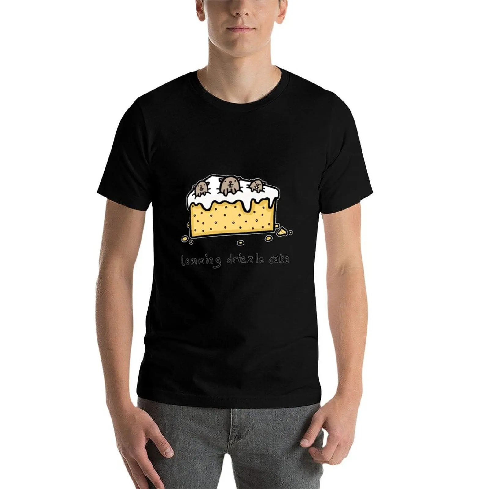 

Lemming Drizzle Cake T-Shirt t shirt man cotton t shirt custom print t shirts for man pack cotton T-Shirt