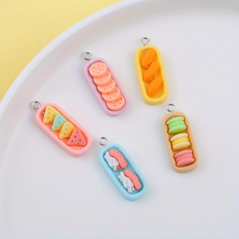 10 قطع محاكاة لطيف الغذاء السوشي الراتنج سحر DIY يدويا مجوهرات اكسسوارات صنع للأقراط جراب هاتف الديكور #2