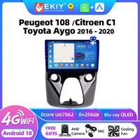 EKIY For Toyota Aygo Peugeot 108 Citroen C1 2016 - 2020 Wireless CarPlay Android Auto Radio Car Multimedia Player Stereo GPS DVD