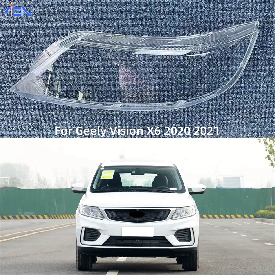 

For Geely Vision X6 2020 2021 Car Replacement Parts Lights Cover Head Lampe Cover Car Front Headlight Lens Cover Lights Shell