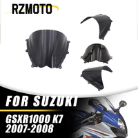 For Suzuki GSXR1000 K7 2007 2008 Motorcycle Windshield WindScreen Double Bubble GSX-R 1000 K7 07 08 Glossy black