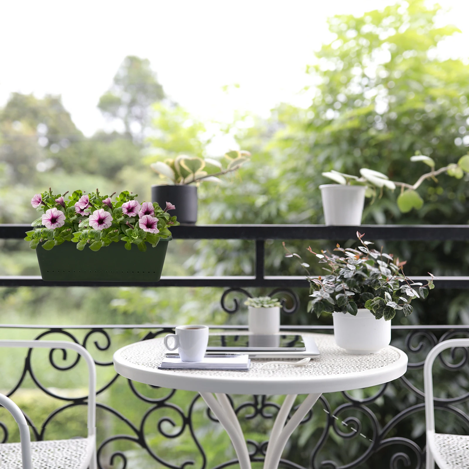 

2pcs Plant Flowerpot PP Material Vertical Garden Hanging Pots 16-20mm Pipe Use Background Wall Pot Balcony Office