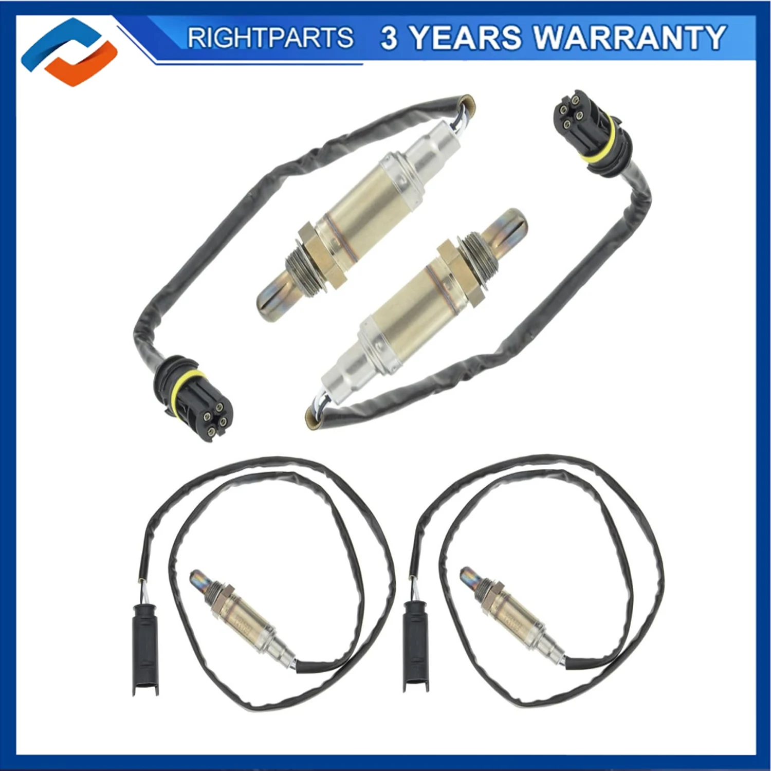 4PCS Front & Rear Lambda Probe Oxygen O2 Sensor For LAND ROVER RANGE ROVER 4.4 2002-09 MHK000210 MHK000220