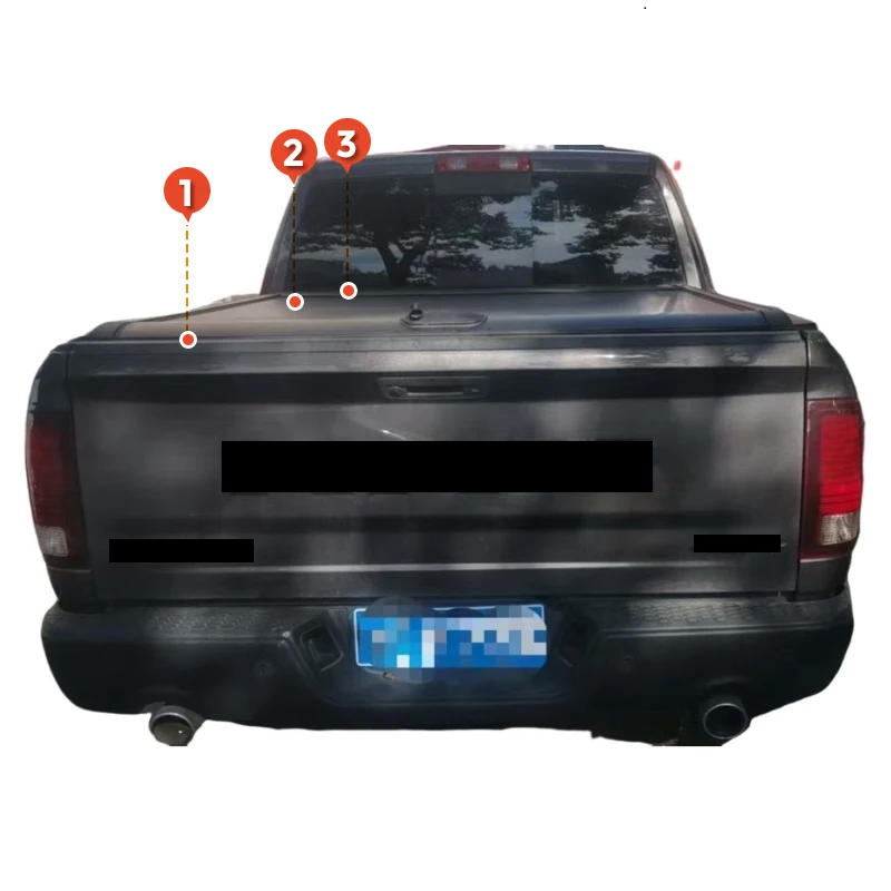 

Waterproof Aluminum Black Cover Pickup Truck Canopy Hard Shape Hardtop With Locking Function for Ford F-150 F-250 F-350
