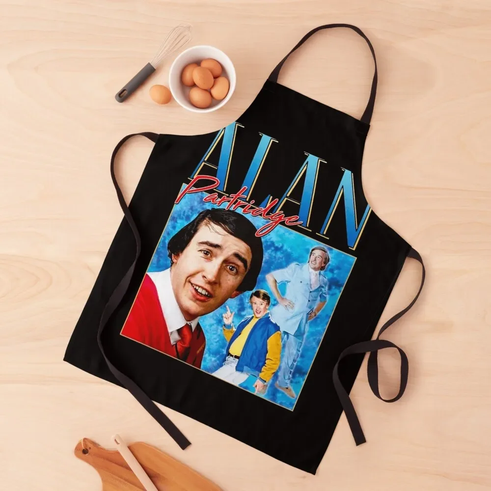 

Alan Partridge Apron Cute Kitchen kindergarten teacher Chef Uniform Woman Trim Cloth Apron