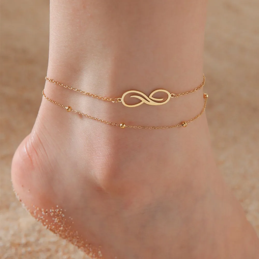 bracelet foot Anklet Bracelet for Women Vintage Fashion Simple Thin Chain Anklet Female Foot Beach Jewelry