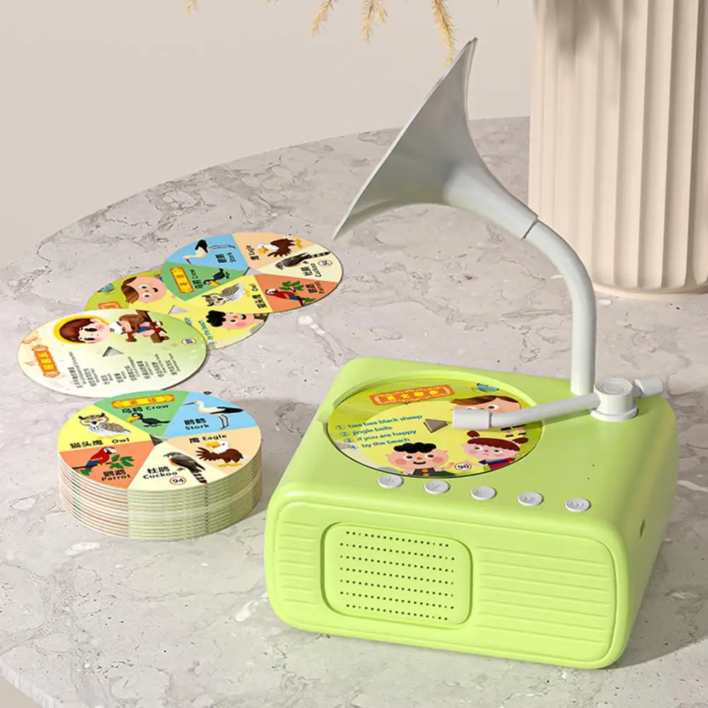Educatieve Storytelling Machine Kinderen Muziek Storytelling Grammofoon Speelgoed voor kinderen met 96 kaarten Vroeg onderwijs voor peuters