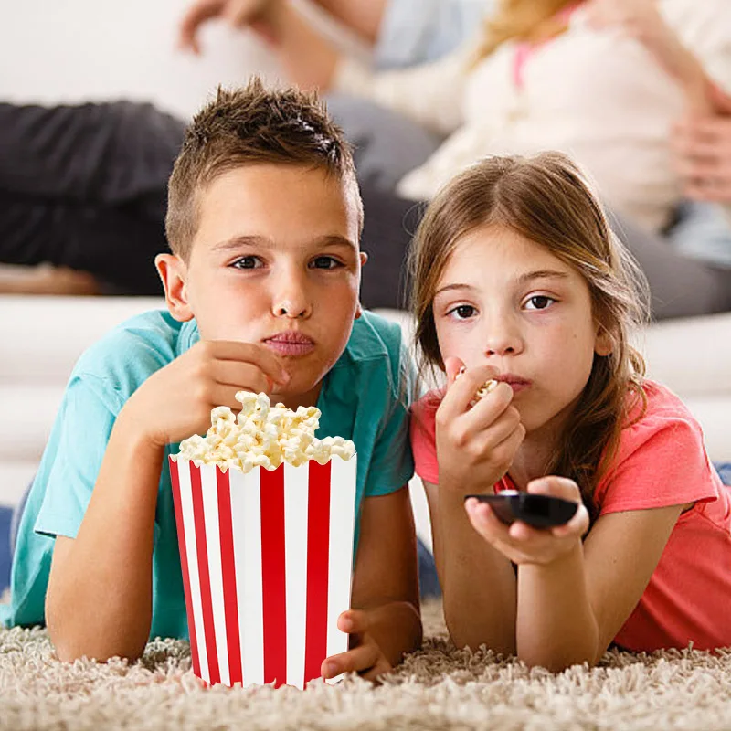 20/50 stücke Popcorn Box Eimer Pommes Frites Tasse Film Nacht Kinder Geburtstag Party Favors Snack Container Tasche Hochzeit Weihnachten liefert – Detail 2