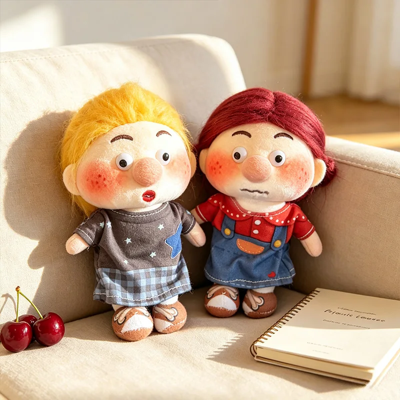 16CM Plush Dolls Pendant Five Styles Soft Stuffed Toys Best Friend Figure Keychain Hanging Ornament Sweet Birthday Holiday Gifts