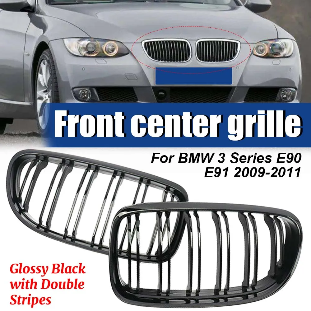 

Для BMW 2009-2011 3 серии E90 E91: Передняя решетка бампера, решетка воздухозаборника, аксессуары для замены, гоночные передние решетки бампера
