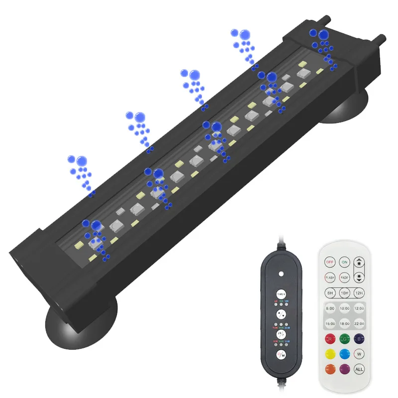 

20-70cm Fish Tank 24/7 Full Spectrum Lighting LED Light Aquarium Decoration Aquatic Plant Growth Lamp IP68 Waterproof Freshwater