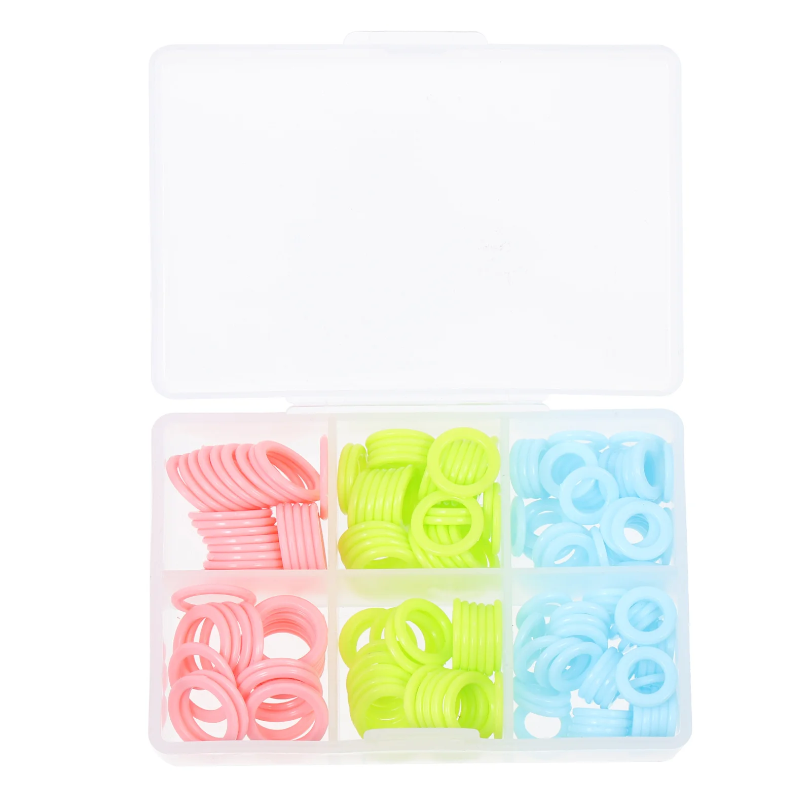 

Box Plastic Stitch Markers Rings Durable Circular Knitting Markers for DIY Crochet Sewing Accessories Knit Craft Tools