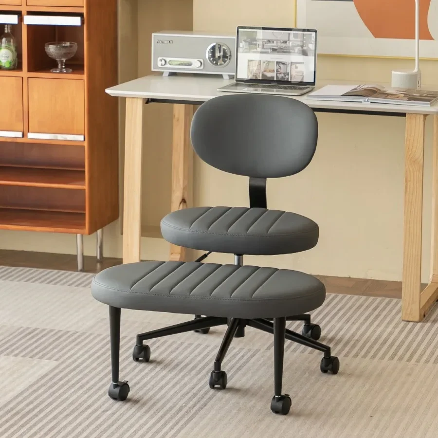

Ergonomic Office Chair Multi-Position Cross Legged Design for Adults Swivel Meditation and ADHD Fidget Desk Chair with Back Sup