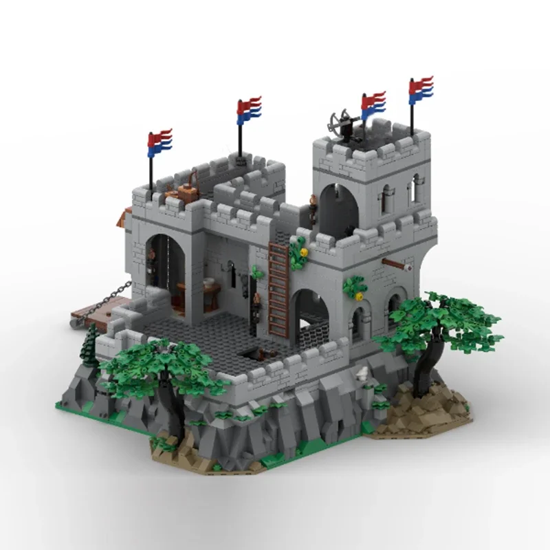 Cabelo medieval estratégico, tijolos de fortaleza, guarda real, castelo, torre, blocos de citela, gerenciamento, moc, arquitetura de construção