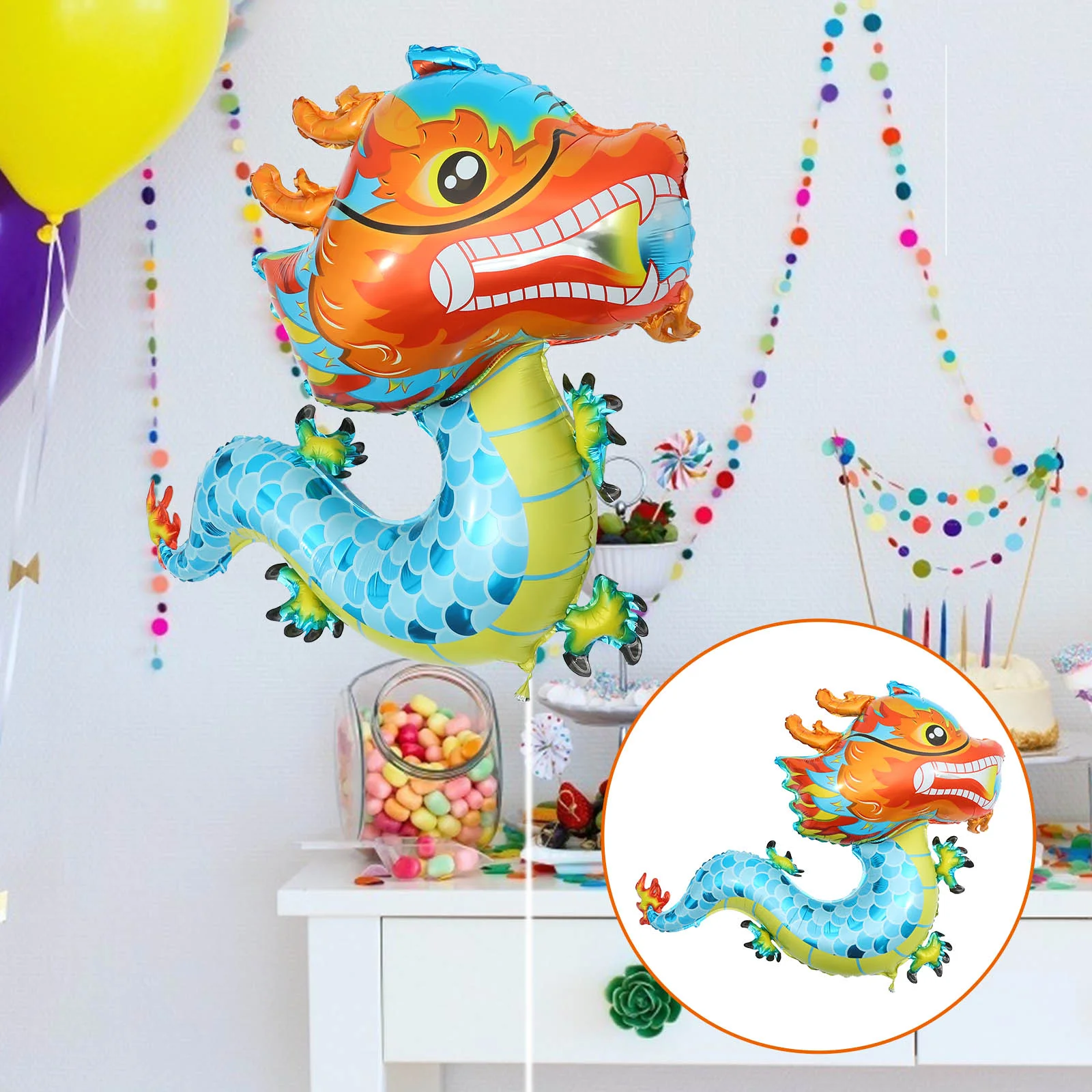 

Dragon Balloon Cartoon Birthday Party Lunar New Year Large 2024 Balloons Chinese For The of