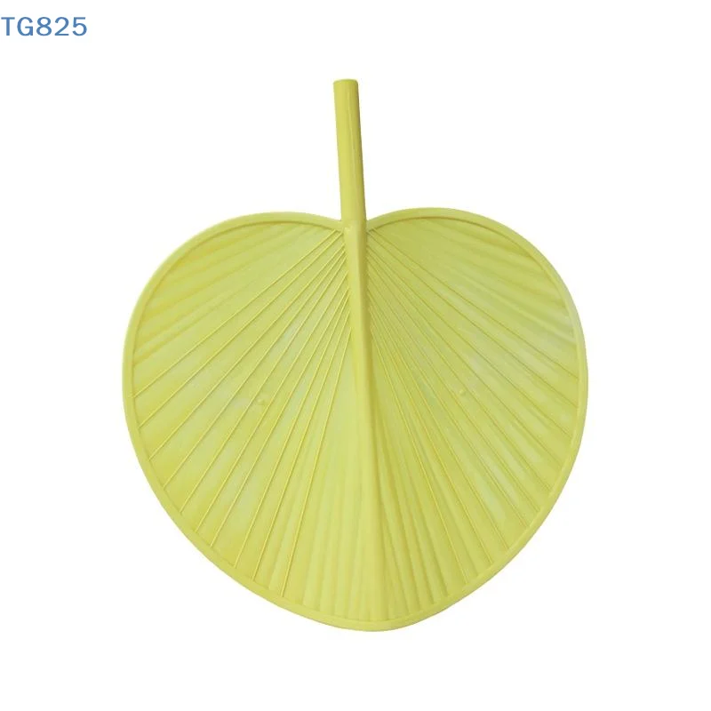 【AN】【AN】Plastic Artificial Palm-Leaf Fan Vintage Large Size Artificial Straw Fan Thickened Hand Fans Photo Props