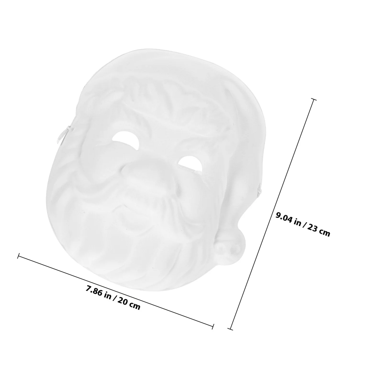 18 stuks Kerstman Gezicht DIY Blank Volledige Maskers Ongeverfd Papier Maskers Kerstfeest Decoratie Maskerade Benodigdheden
