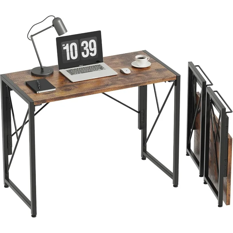 

Folding Desk, Small Foldable Desk 31.5" for Small Spaces, Portable Desk for Bedroom, Home Office, Small Folding