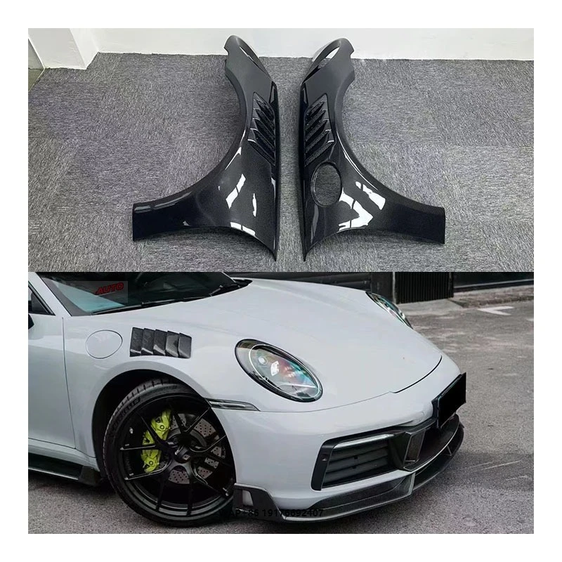 ForPorsche  911 992 Bumper Ventilated Front Carbon Fiber Louver Window RS Style Upgrade-Bolt-On Universal Fitment