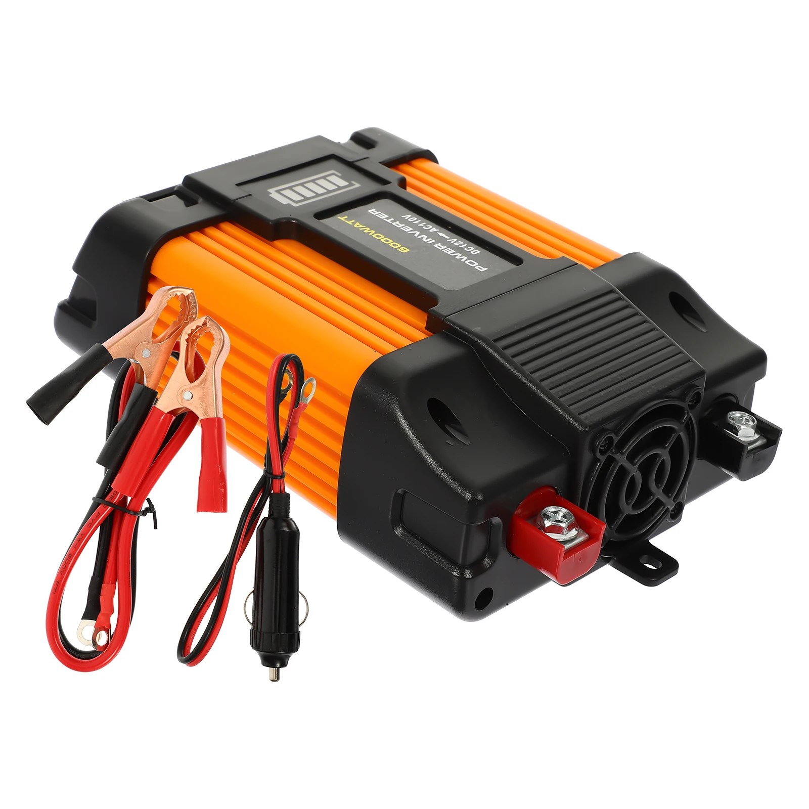 

1 set Car Power Inverter 12V Compact for Camping Trips Prevent Overheating Low Voltage Plastic Adapter Vehicle Supply