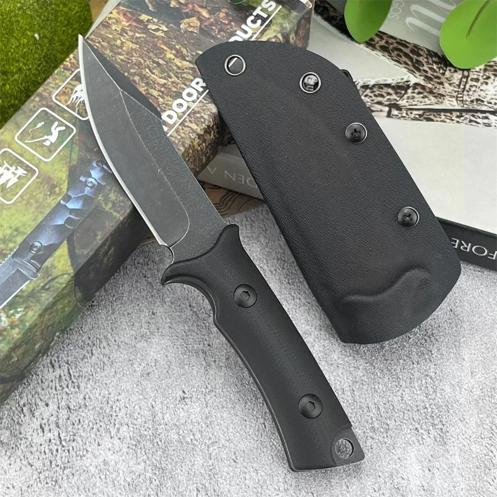 Multipurpose Fixed Blade Knife, 8Cr13MoV Steel Durable G10 Handle, Portable EDC Utility Tool for Outdoor Camping Hunting